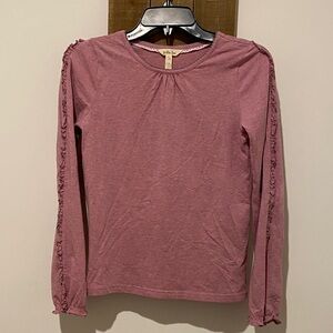 Matilda Jane Mauve Long Sleeve Top with Ruffle Trim